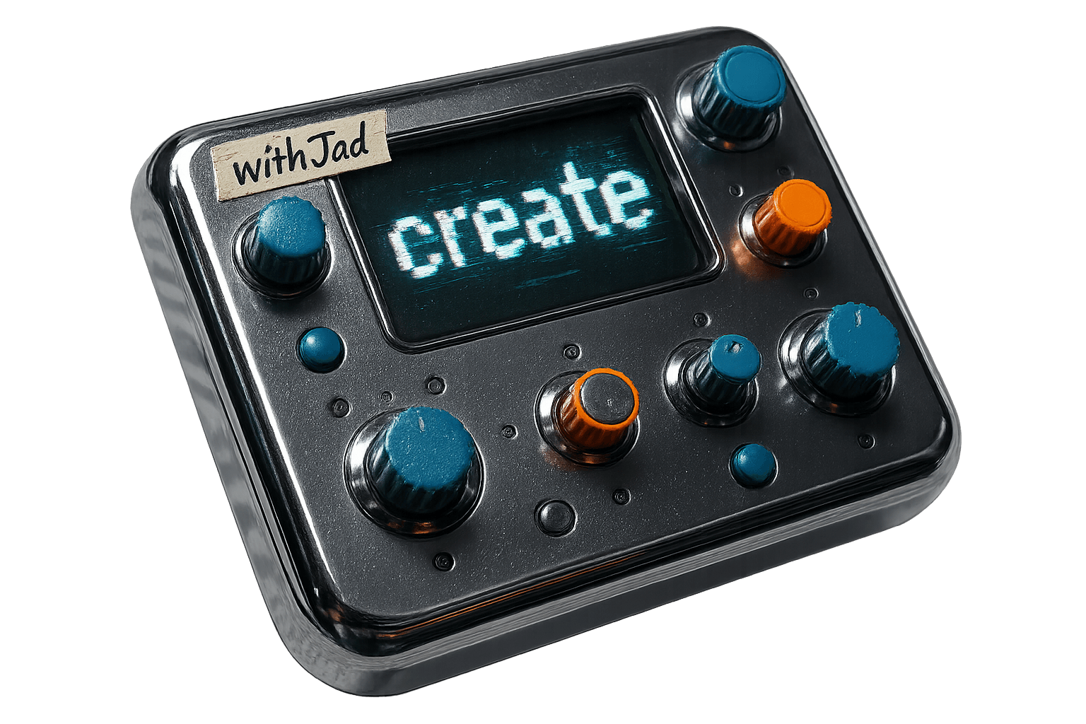 A custom music and software control surface marked withJad